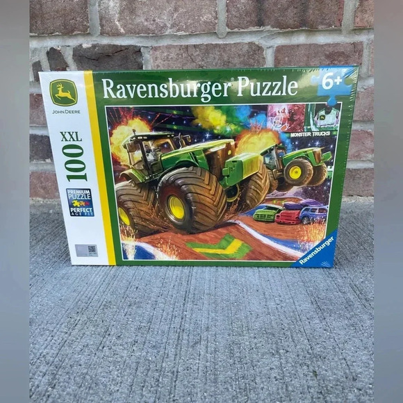 Ravensburger Other - Ravensburger 100 piece John Deere Tractor Monster Puzzle Kids Sealed and NEW